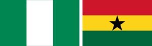 Flags of Nigeria and Ghana
