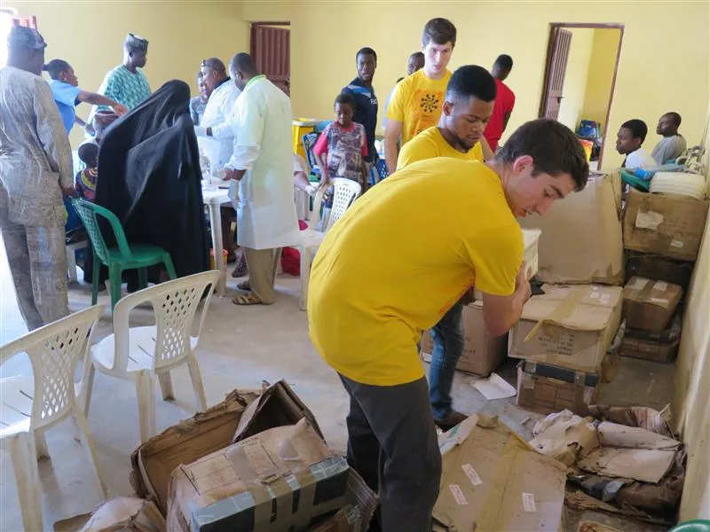 Medical Outreach - Volunteers assembling beds